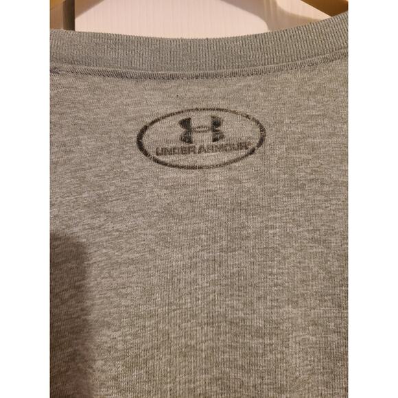 Under armour large boys loose fit heat gear long sleeve grey tee - Picture 3 of 7